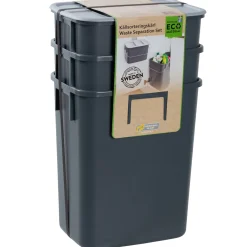 Outlet G. funder 2X12 L., 1X7 L. AFFALDSSORTERING GRÅ 265X440X190MM.
