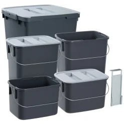 Sale G. funder 1X25 L., 2X12 L. 2X7 L. AFFALDSSORTERING GRÅ 375 X 275 X 450