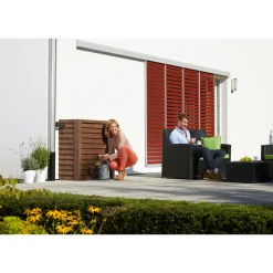 Hot Garantia WOODY 350L REGNVANDSBEHOLDER 400X1000X1240 MM MØRK BRUN