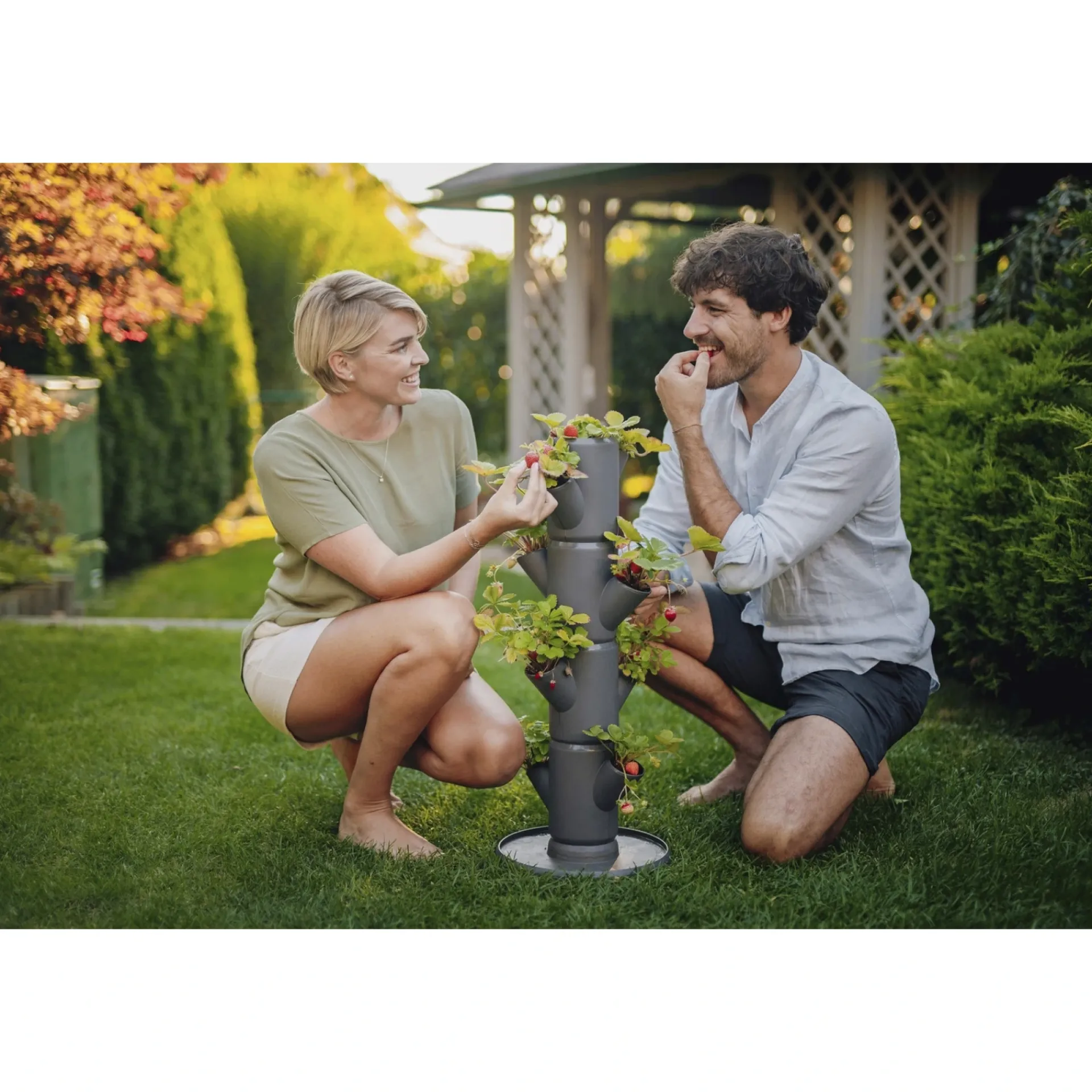 Discount Garden Life JORDBÆR PLANTEKASSE Ø32XH77 CM