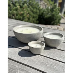 Best Garden Life UDENDØRS STEARINLYS BETON GRÅ Ø12,8XH 8,2 CM