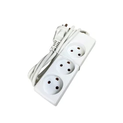 New Gripo STIKDÅSE 3 UDTAG M/JORD HVID 1,5 M KABEL