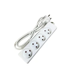 Gripo STIKDÅSE 4 UDTAG M/JORD HVID 1,5 M KABEL