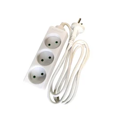 New Gripo STIKDÅSE 3 UDTAG U/JORD HVID 1,5 M KABEL