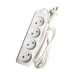 Outlet Gripo STIKDÅSE 4 UDTAG U/JORD HVID 1,5 M KABEL