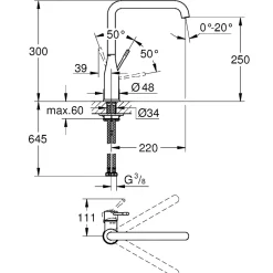 Clearance Grohe ESSENCE KØKKENARMATUR KROM