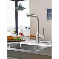 Sale Grohe ESSENCE KØKKENARMATUR BØRSTET STÅL