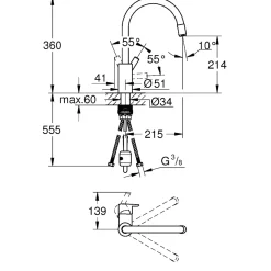 Outlet Grohe FEEL KØKKENARMATUR KROM