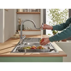Hot Grohe START EDGE QUICKFIX, C-TUD, M/UDTRÆK KØKKENARMATUR KROM