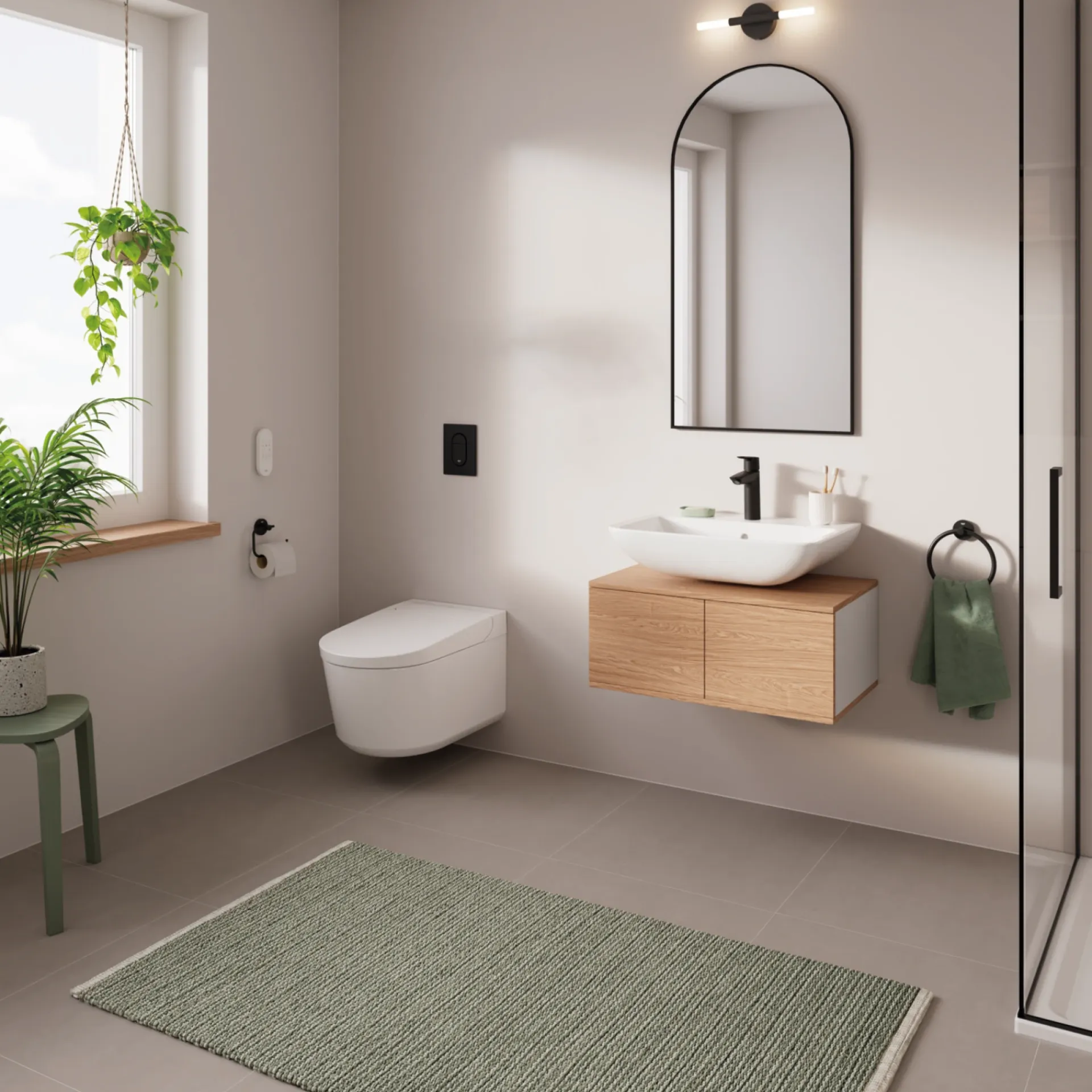 Best Grohe START QUICKFIX TOILETBØRSTE MAT SORT