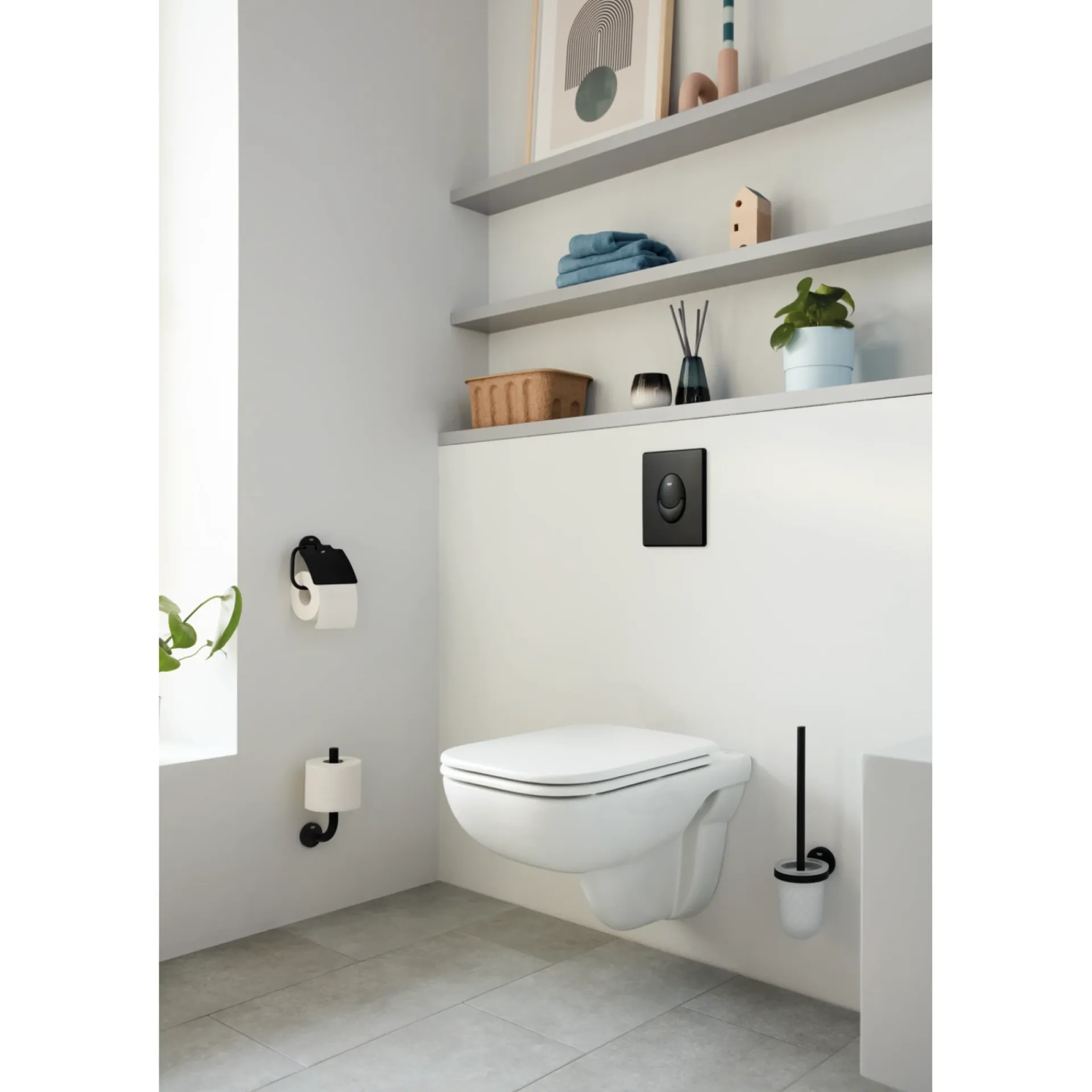 Best Grohe START QUICKFIX TOILETBØRSTE MAT SORT