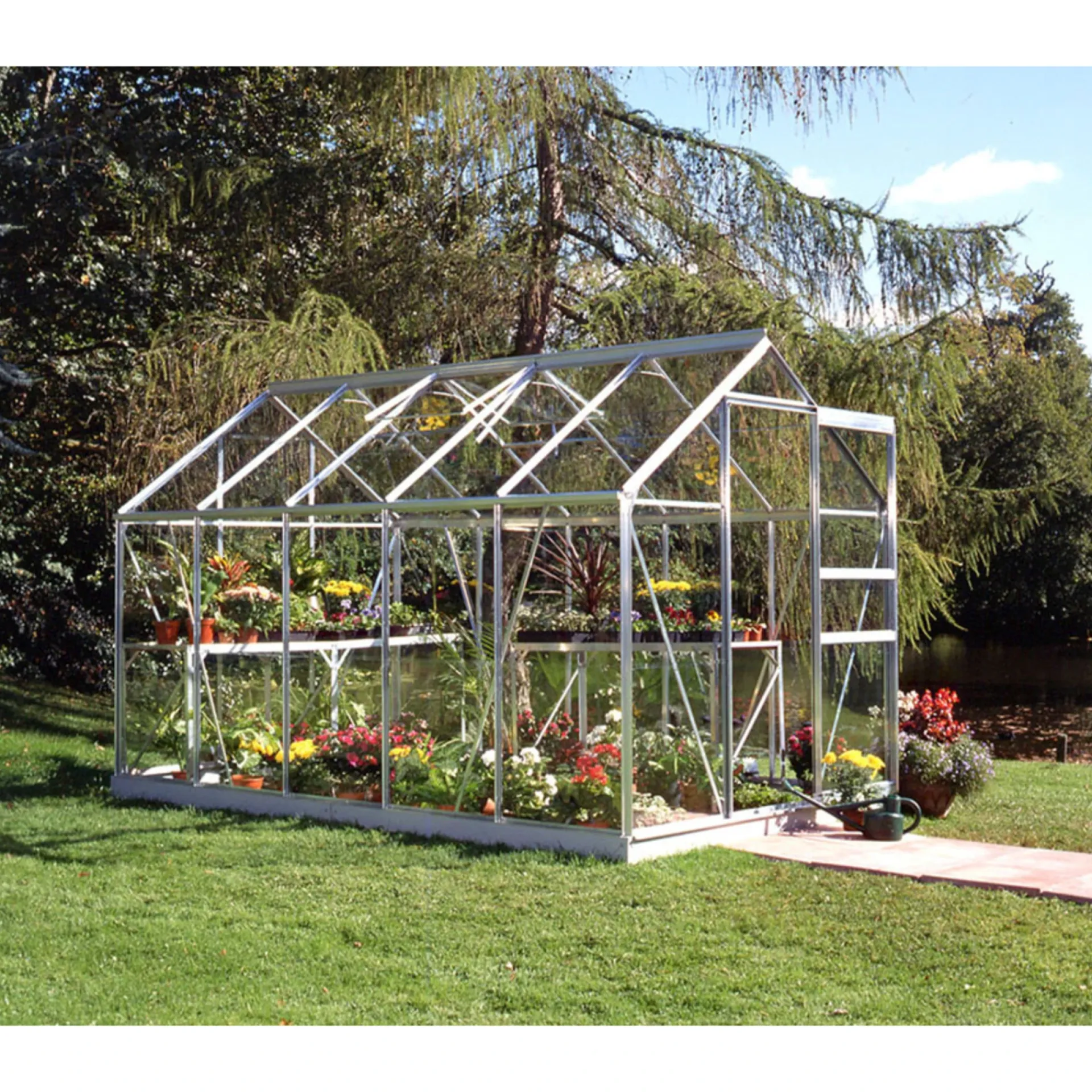 Best Halls POPULAR 106 DRIVHUS INKL. SOKKEL 3 MM DELT GLAS ALUMINIUM 6,2 M2