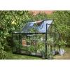 Sale Halls QUBE 68 DRIVHUS 3 MM HÆRDET GLAS HELE BANER SORT 5 M²