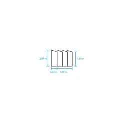 New Halls QUBE LEAN-TO 26 VÆGDRIVHUS 3 MM HÆRDET GLAS SORT 1,2 M²