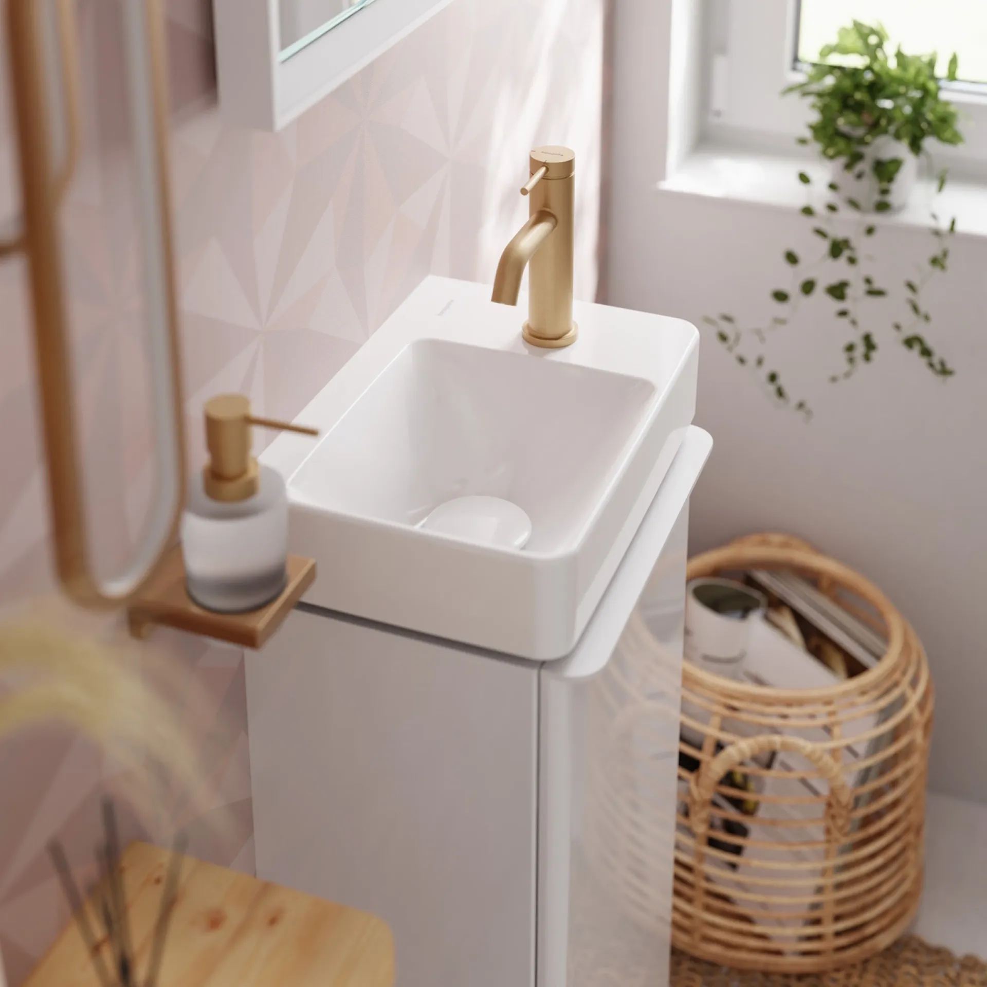 Discount Hansgrohe TECTURIS S S80 HÅNDVASKARMATUR 1-GREB BØRSTET BRONZE