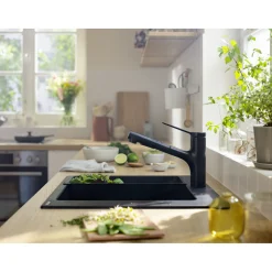 Best Hansgrohe ZESIS M33 150, 2-JET KØKKENARMATUR MAT SORT
