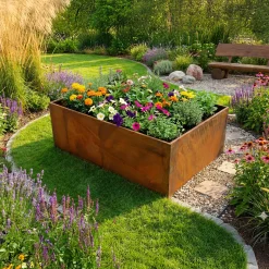 New Hortus 210-900 UDEN BUND HØJBED RUST PATINA 40 X 120 X 80 CM