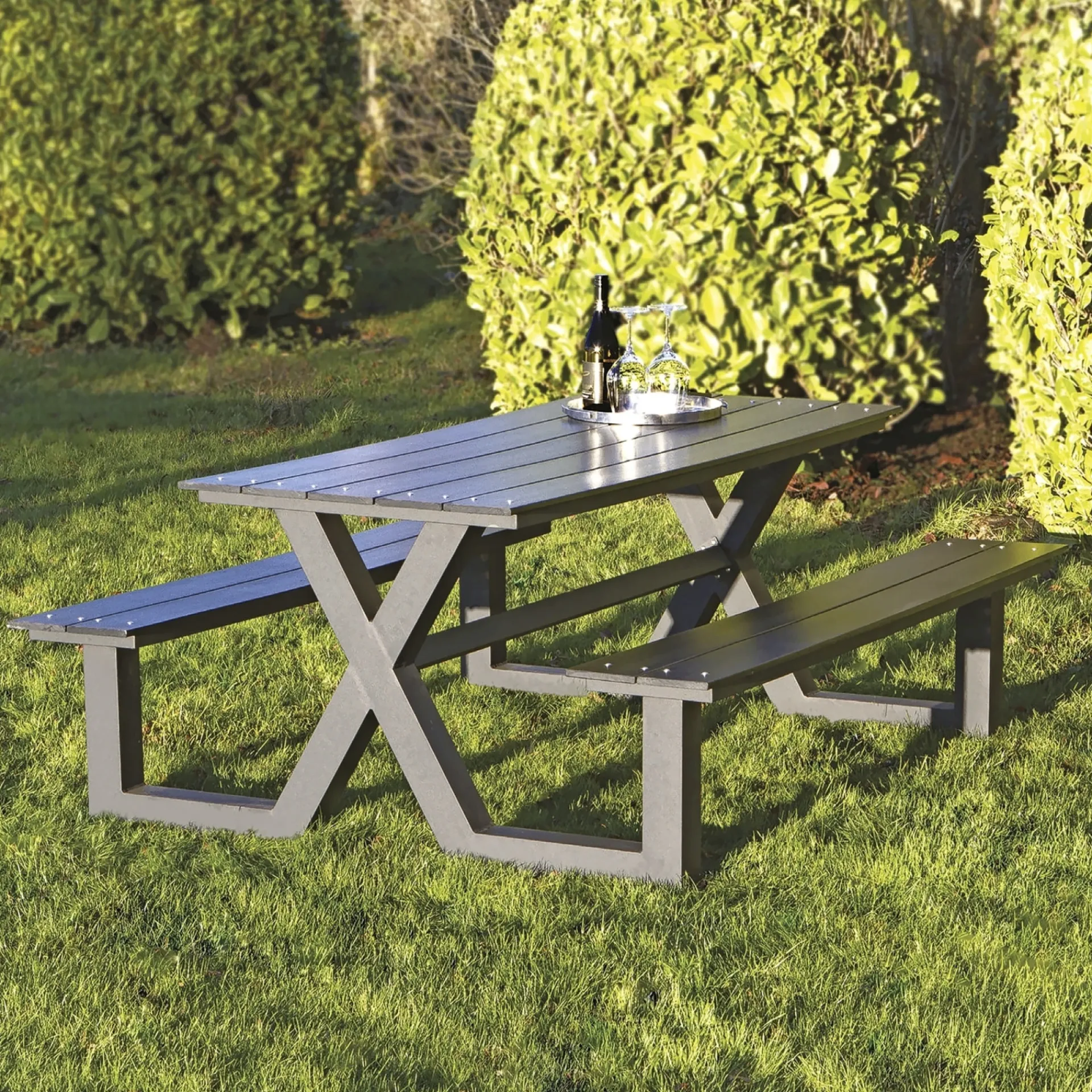 Online Hortus X-MODEL 801-089 BORDBÆNKESÆT SORT