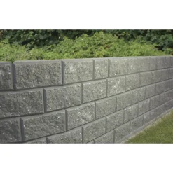 New IBF EASYBLOK NORMAL STØTTEMUR 18 X 18 CM GRÅ