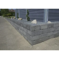 Best IBF HOLMEGAARDSTEN KANTBLOK 14 X 14 X 21 CM SORT/ANTRACIT