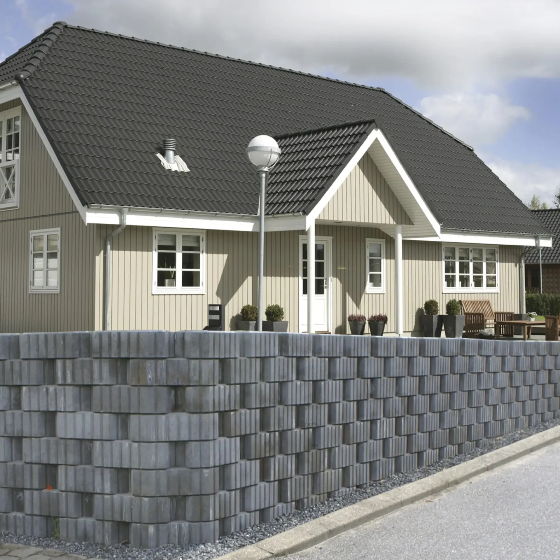 Online IBF PLANTESTEN TYPE 8 STØTTEMUR 15 X 50 X 25 CM SORT/ANTRACIT
