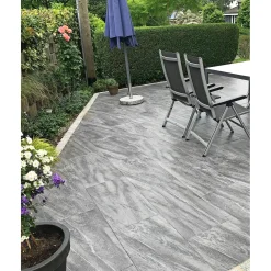 Sale IBF PREMIUMLINE HAVEFLISE 4 X 40.50 X 80.50 CM KLIPPEGRÅ-STRUKTUR