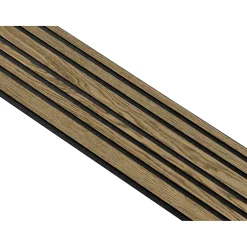 Clearance I-Wood AKUSTIKPANEL EG MØRKEBRUN OLIE 17 X 300 X 2400 MM