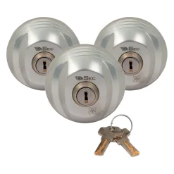 New Jasa VAREVOGNSLÅS DISEC75 VAREVOGNSLÅS DIRKESIKRET CYLINDER SØLV 3 PK