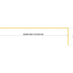 Outlet Jual SORT ALU-PROFIL 21CS, 25 X 100 X 25 MM. LIMTRÆSPROFIL 1 M