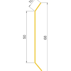 Outlet Jual SORT ALU-PROFIL 11FS, 10 X 50 MM. FUGESKINNE 1 M