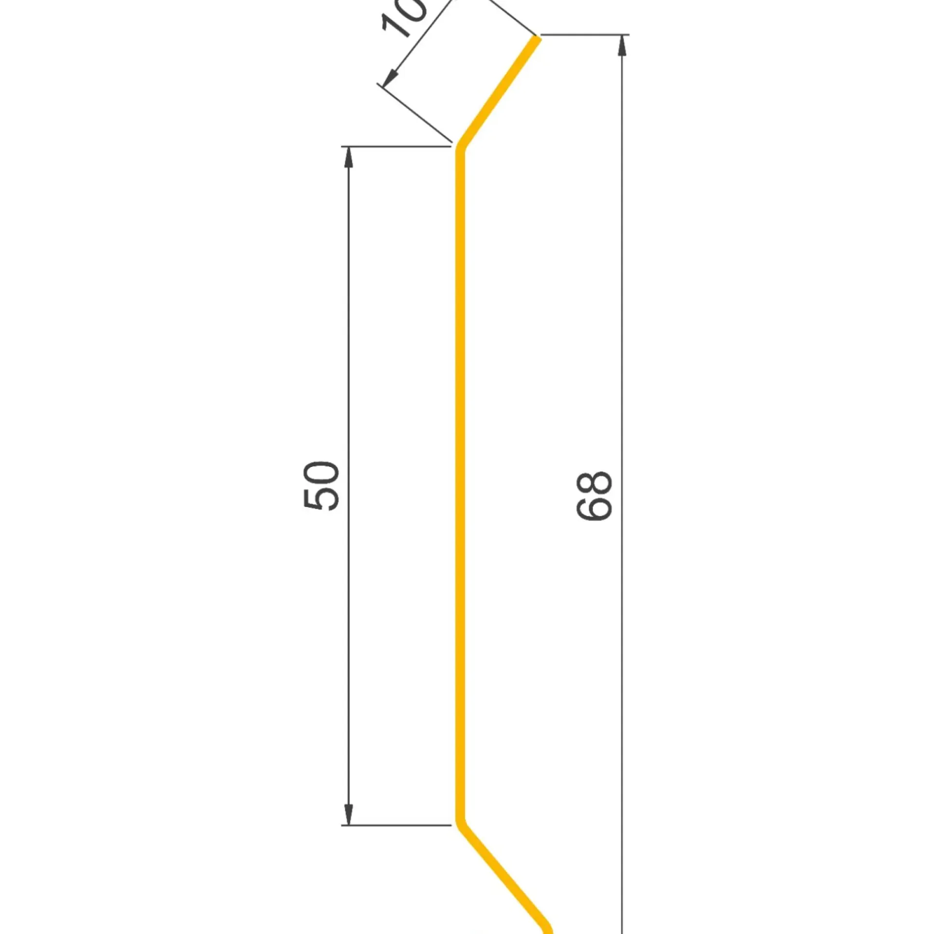 Outlet Jual SORT ALU-PROFIL 11FS, 10 X 50 MM. FUGESKINNE 1 M