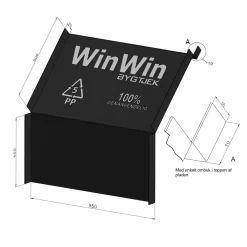 Sale Jual WINWIN PLADE SPÆRAFSTAND 1000 MM VINDSTOPPLADE SORT 450 + 600 + 50 MM
