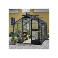 Online Juliana COMPACT EKSKL. SOKKEL DRIVHUS 3 MM HÆRDET GLAS HELE BANER ANTR. 8,2 M2