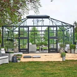 Best Juliana GRAND OASE ORANGERI 3 MM HÆRDET GLAS HELE BANER ANTRACIT 18,8 M2