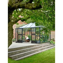 Best Juliana OASE DRIVHUS 3 MM HÆRDET GLAS HELE BANER ANTRACIT 13,5 M2