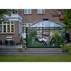Best Juliana OASE DRIVHUS 3 MM HÆRDET GLAS HELE BANER ANTRACIT 13,5 M2