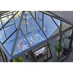 Hot Juliana OASE ORANGERI 3 MM HÆRDET GLAS HELE BANER ANTRACIT 8,8 M2