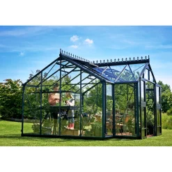 Hot Juliana ORANGERI DRIVHUS 3 MM HÆRDET GLAS HELE BANER ANTRACIT 15,1 M2