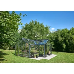 Sale Juliana ORANGERI DRIVHUS 3 MM HÆRDET GLAS HELE BANER ANTRACIT 21,5 M2