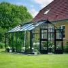 Sale Juliana PREMIUM EKSKL. SOKKEL DRIVHUS 3 MM HÆRDET GLAS HELE BANER ANTRACIT 13 M²