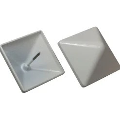Best Kokille PYRA 94 STOLPEHAT ALUMINIUM HVID 94 X 94 MM
