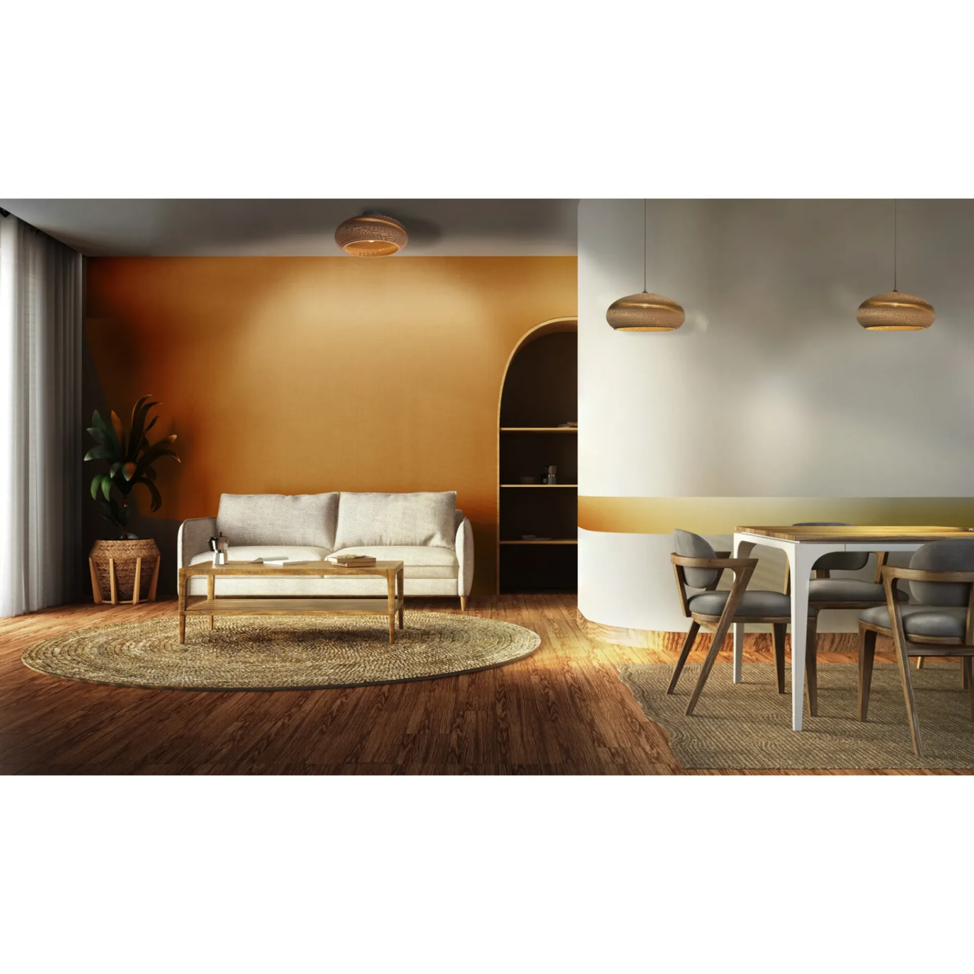 Sale LEDVANCE DECOR CARDBOARD PENDEL BRUN 41,2 CM