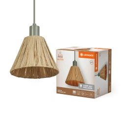 Best LEDVANCE DECOR RAFFIA GULVLAMPE BRUN/GRØN 21,3 CM
