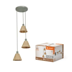 Outlet LEDVANCE DECOR RAFFIA GULVLAMPE BRUN/GRØN 22,8 CM