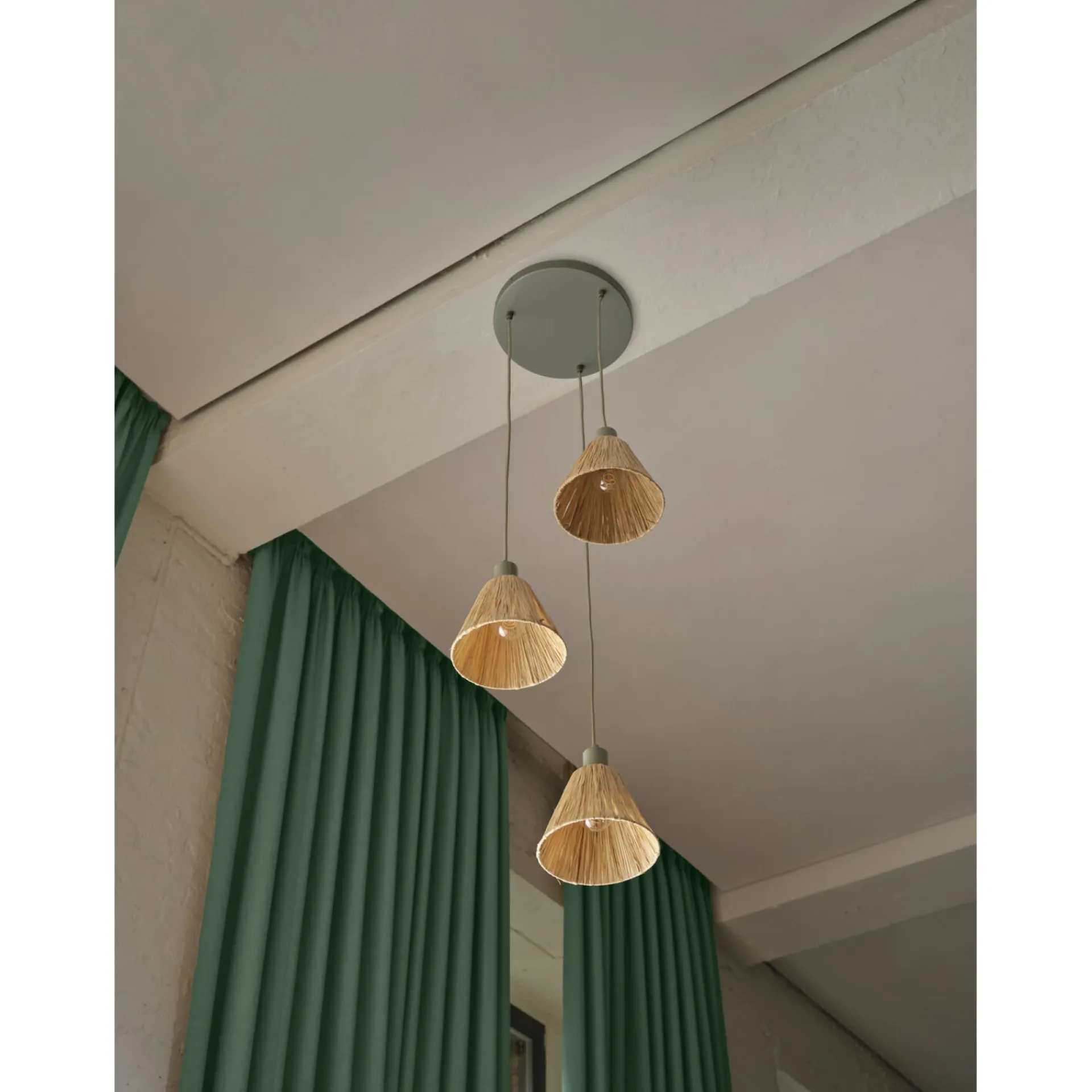 Outlet LEDVANCE DECOR RAFFIA GULVLAMPE BRUN/GRØN 22,8 CM