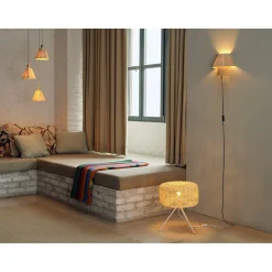 Outlet LEDVANCE DECOR RAFFIA GULVLAMPE BRUN/GRØN 22,8 CM
