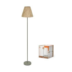 New LEDVANCE DECOR RAFFIA GULVLAMPE BRUN/GRØN 34,8 CM