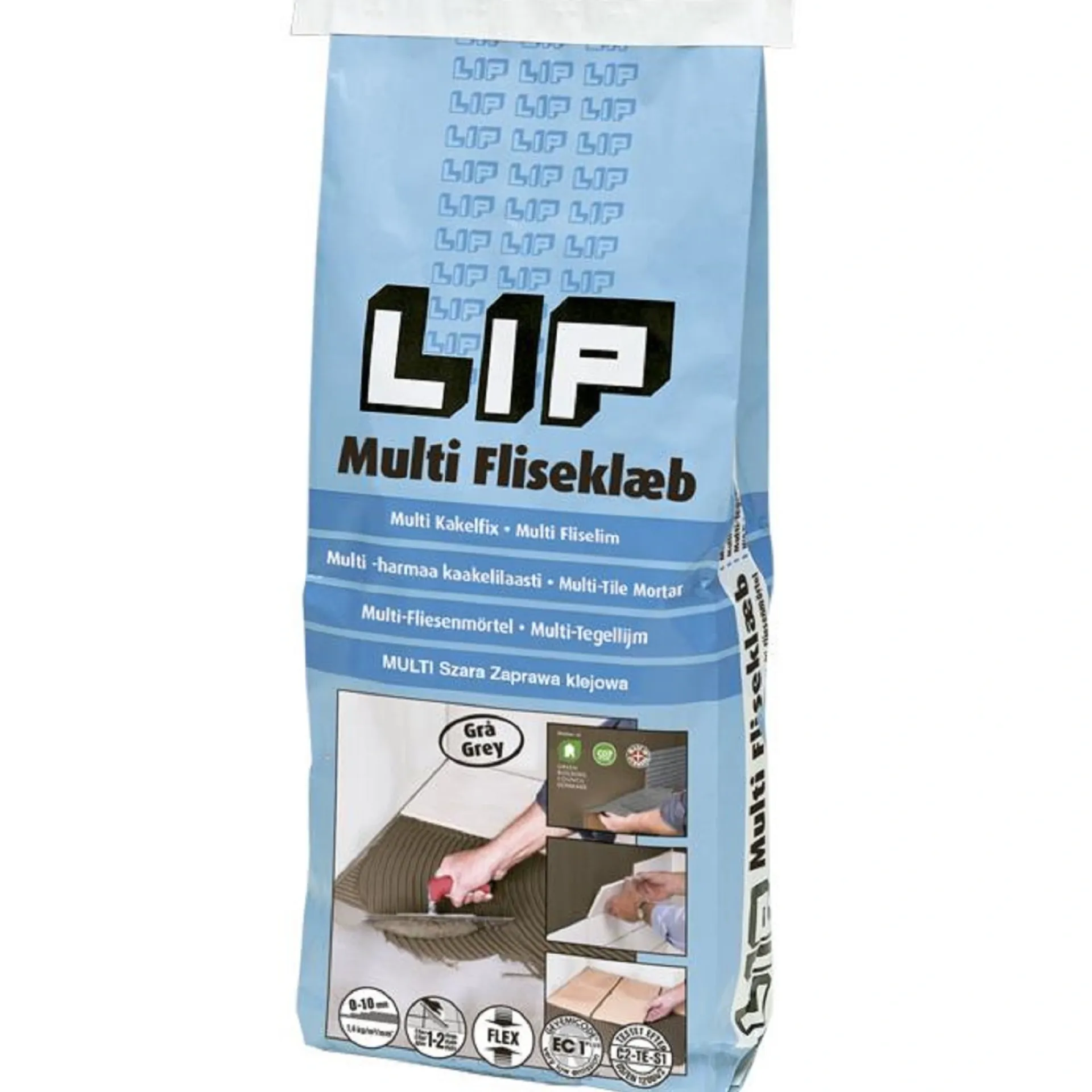 Outlet LIP MULTI FLISEKLÆB 20 KG GRÅ