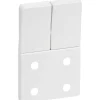 New LK Fuga 1,5 MODUL DOBBELT AFDÆKNING HVID U/JORD