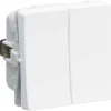 Clearance LK Fuga 1 MODUL, DOBBELT ALM. KRONE AFBRYDER HVID